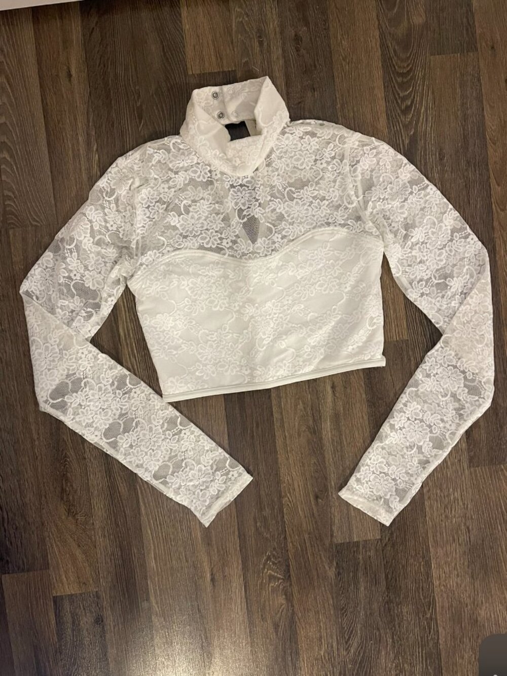 White Lace Crop Top